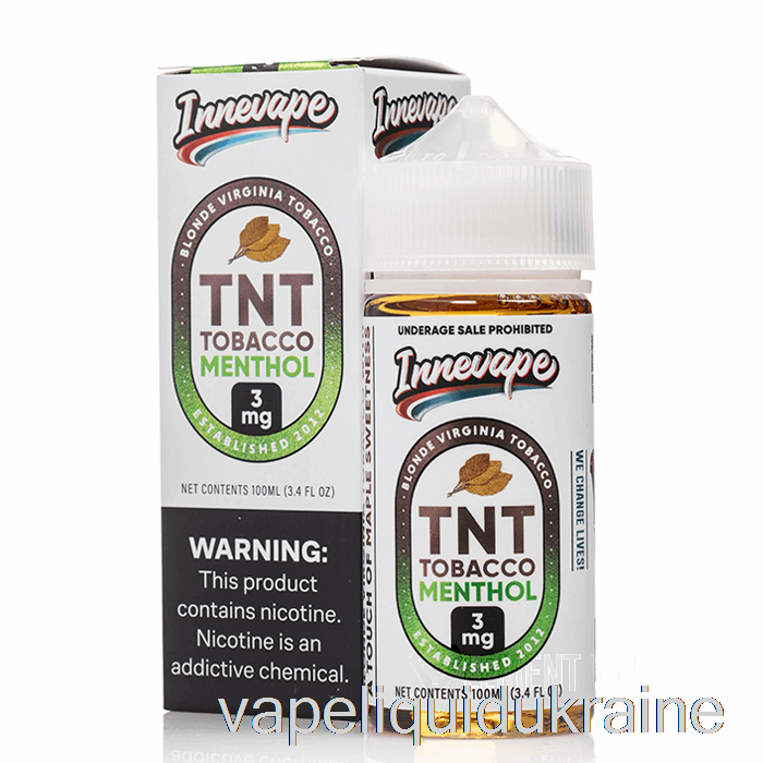 Vape Ukraine TNT Tobacco Menthol - Innevape E-Liquids - 100mL 0mg